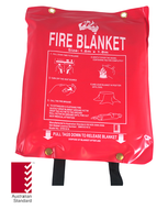 Fire Blanket 1.8m x 1.8m, FREE location sign