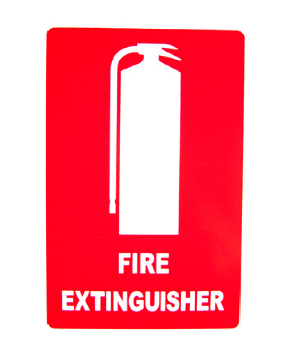 Fire Extinguisher Sign Self Adhesive Small
